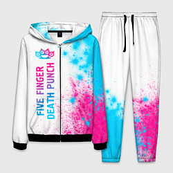 Костюм мужской Five Finger Death Punch neon gradient style по-вер, цвет: 3D-черный