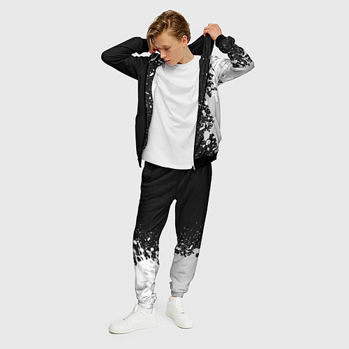 Мужской костюм Басист из России и герб РФ по-вертикали / 3D-Черный – фото 3