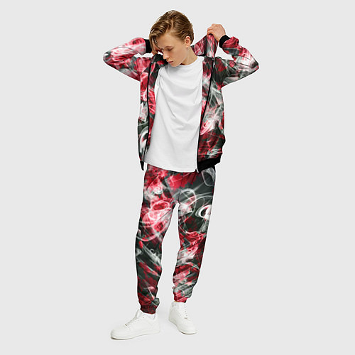 Мужской костюм Серые узоры дым / 3D-Черный – фото 3