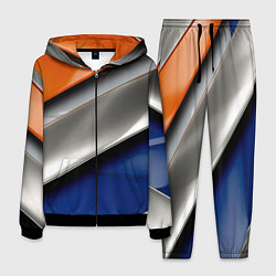 Костюм мужской Разноцветные полоски, цвет: 3D-черный