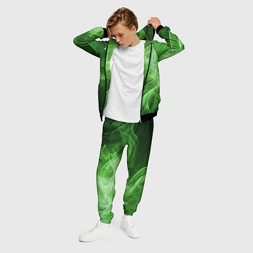 Мужской костюм Зеленый дым / 3D-Черный – фото 3