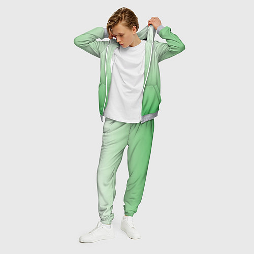 Мужской костюм Лесной сон 3d зеленый градиент / 3D-Меланж – фото 3