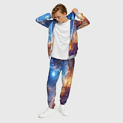 Костюм мужской Оранжевая небула космос, цвет: 3D-меланж — фото 2