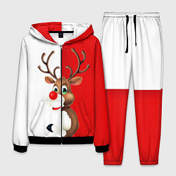 Костюм мужской Christmas deer art, цвет: 3D-черный