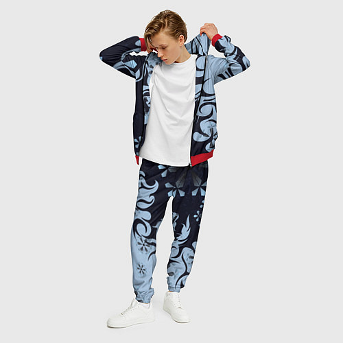 Мужской костюм Дракон со снежинками / 3D-Красный – фото 3