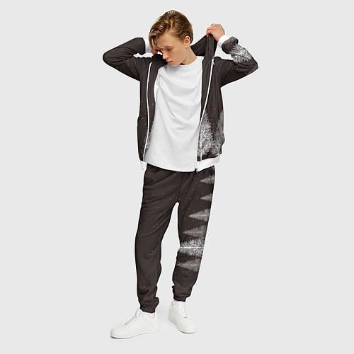 Мужской костюм Олени в лесу / 3D-Белый – фото 3