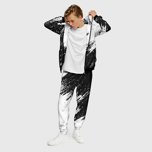 Мужской костюм Просто краски текстура / 3D-Черный – фото 3