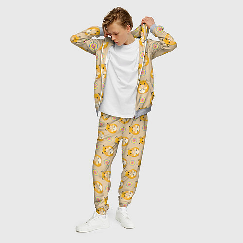 Мужской костюм Хомяк и цветок / 3D-Меланж – фото 3