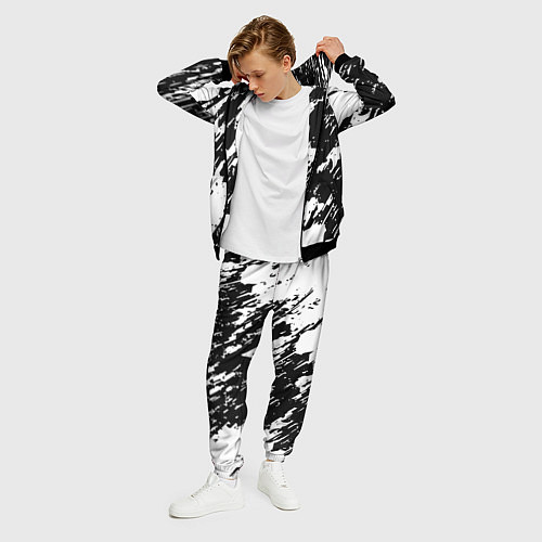 Мужской костюм Просто краски штрихи / 3D-Черный – фото 3