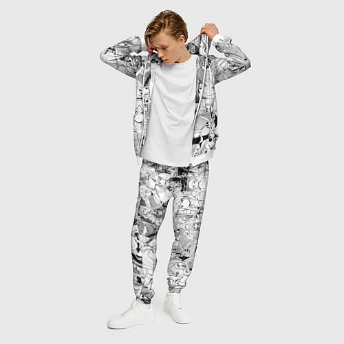 Мужской костюм Провожающая в последний путь Фрирен узор / 3D-Белый – фото 3