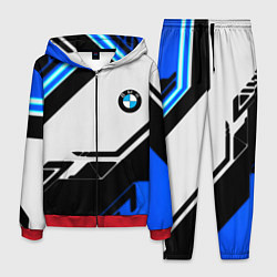 Костюм мужской BMW спортивная геометрия, цвет: 3D-красный