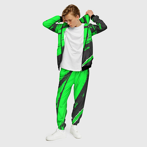 Мужской костюм Bayer 04 sport green / 3D-Черный – фото 3