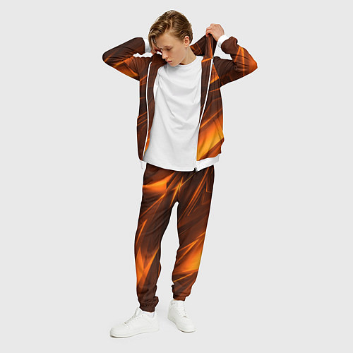 Мужской костюм Geometry stripes orange / 3D-Белый – фото 3