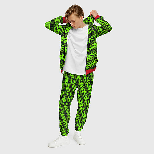 Мужской костюм Juventus green pattern sport / 3D-Красный – фото 3