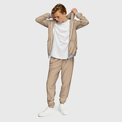 Костюм мужской Светлый коричневый в полоску, цвет: 3D-меланж — фото 2