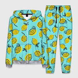 Костюм мужской Летние лимоны - паттерн, цвет: 3D-меланж
