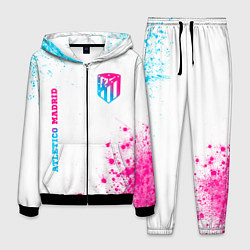 Костюм мужской Atletico Madrid neon gradient style вертикально, цвет: 3D-черный