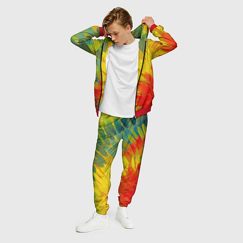 Мужской костюм Абстракция цветение акрил / 3D-Красный – фото 3