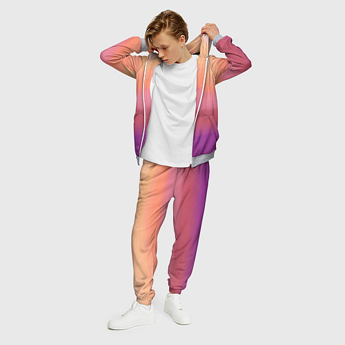 Мужской костюм Абстракция градиент на закате дня / 3D-Меланж – фото 3