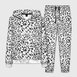 Костюм мужской Абстрактный узор из звезд, цвет: 3D-белый