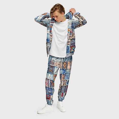 Мужской костюм Пэчворк узоры индейцев / 3D-Меланж – фото 3
