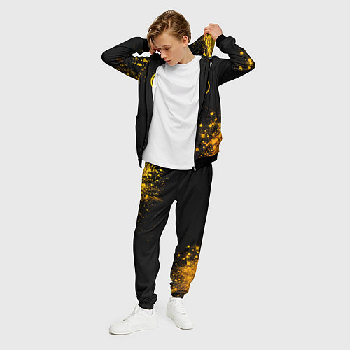 Мужской костюм Inter - gold gradient вертикально / 3D-Черный – фото 3