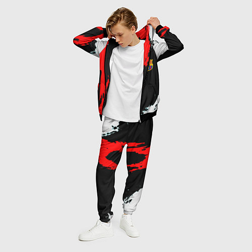 Мужской костюм Barcelona fc краски спорт / 3D-Черный – фото 3