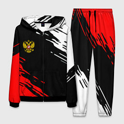 Костюм мужской Герб РФ краски текстура абстрактные, цвет: 3D-черный
