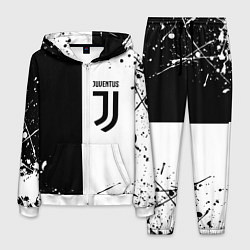 Костюм мужской Juventus краски текстура спорт, цвет: 3D-белый