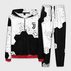 Костюм мужской Juventus hexagon black sport, цвет: 3D-красный