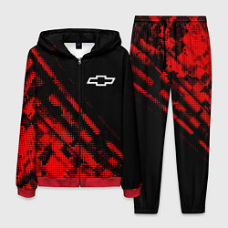 Костюм мужской Chevrolet sport grunge, цвет: 3D-красный