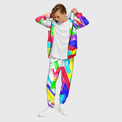 Костюм мужской Цветные столбы, цвет: 3D-красный — фото 2