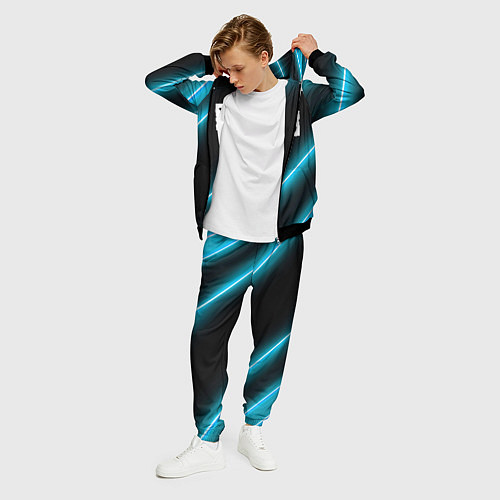 Мужской костюм Dota неоновые лампы / 3D-Черный – фото 3