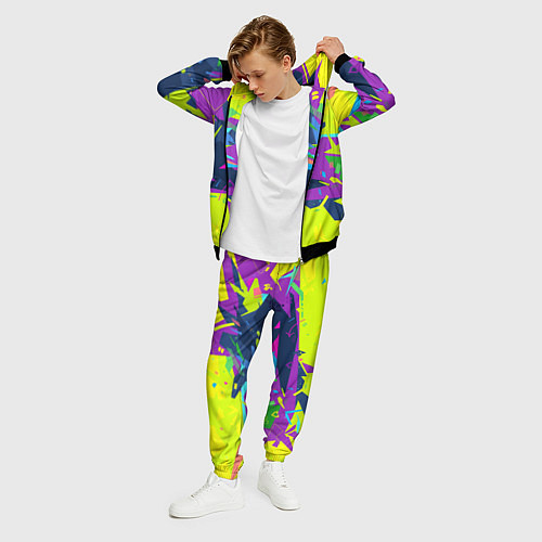 Мужской костюм В стиле киберпанка / 3D-Черный – фото 3