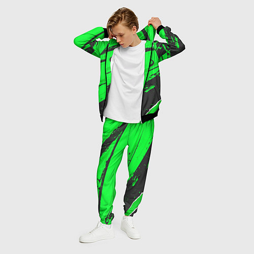 Мужской костюм Infiniti sport green / 3D-Черный – фото 3