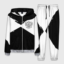 Костюм мужской Герб рф абстрактные краски, цвет: 3D-меланж