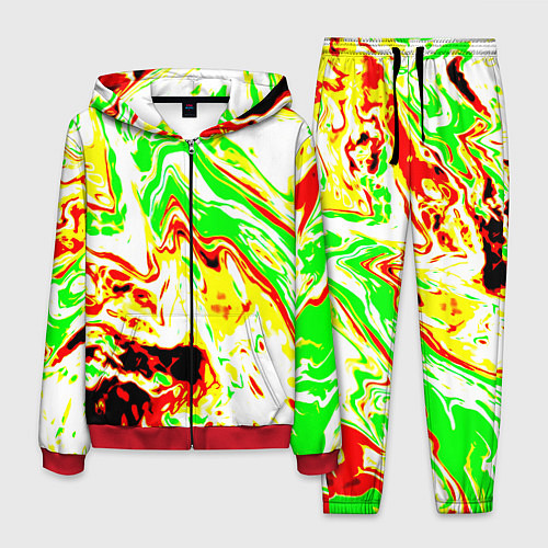 Мужской костюм Кислотные краски / 3D-Красный – фото 1