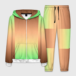 Костюм мужской Фисташковый комбинированный градиент, цвет: 3D-белый