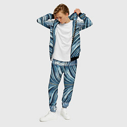 Костюм мужской Вышивка линий на джинсах, цвет: 3D-черный — фото 2