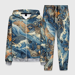 Костюм мужской Абстрактная композиция - нейросеть, цвет: 3D-меланж