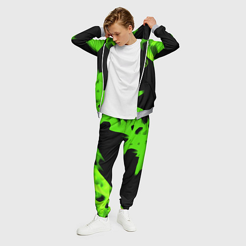 Мужской костюм Xbox one green flame / 3D-Меланж – фото 3
