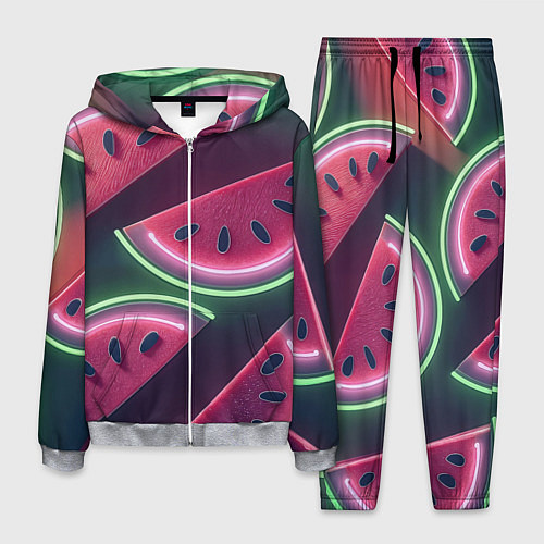 Мужской костюм Дольки арбуза неон / 3D-Меланж – фото 1