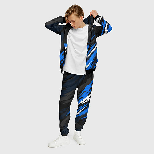 Мужской костюм Герб России - blue sport / 3D-Черный – фото 3