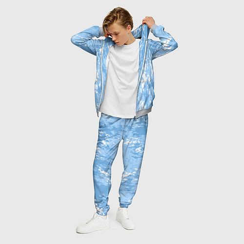 Мужской костюм Абстракция волн прибоя / 3D-Меланж – фото 3