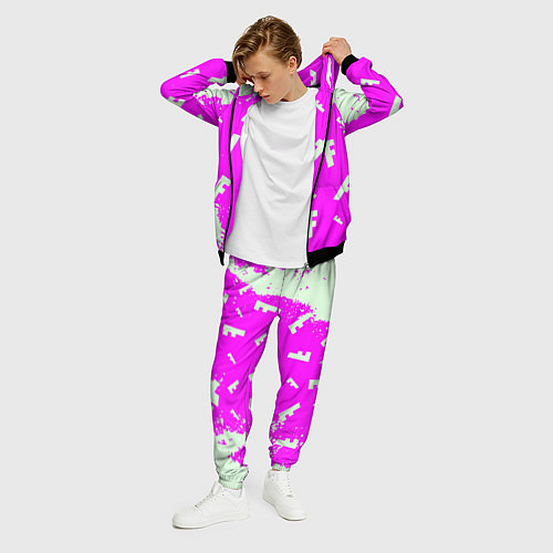 Мужской костюм Fortnite pattern pink / 3D-Черный – фото 3