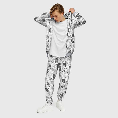 Мужской костюм Мрак и обречённость - приведения: паттерн / 3D-Меланж – фото 3