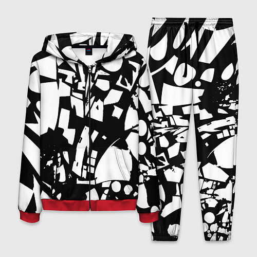 Мужской костюм Модная абстракция - нейроарт / 3D-Красный – фото 1