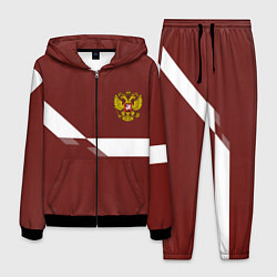 Костюм мужской Россия спорт геометрия, цвет: 3D-черный
