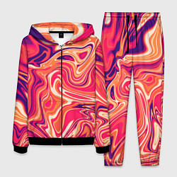 Костюм мужской Абстракция кислотно мраморный фон, цвет: 3D-черный