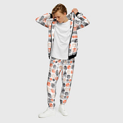 Костюм мужской Орнамент суши паттерн, цвет: 3D-черный — фото 2